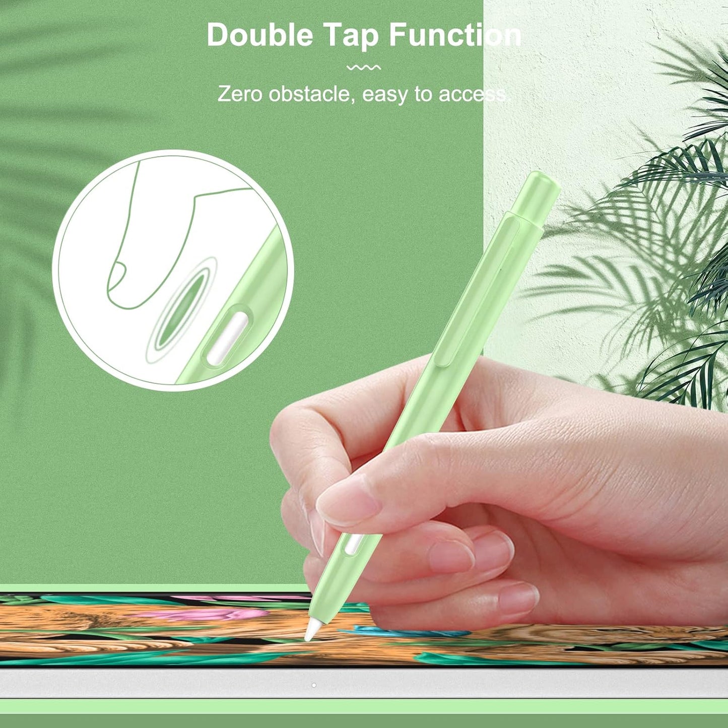 MoKo Holder Case Compatible with Apple Pencil 2nd Generation, Retractable Protective Apple Pencil Cover with Sturdy Clip, Hard PC Apple Pencil Case, Support Double-Tap, Dark Purple