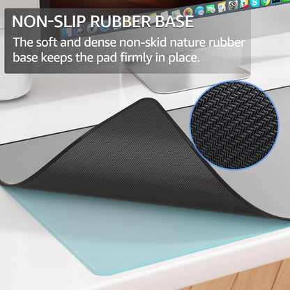 KTRIO Large Gaming Mouse Pad Desk Mat, Superior Micro-Weave Cloth for Precise Mouse Control, Non-Slip Rubber Base, Stitched Edges, Water-Resistant, for Gamer, Office & Home, 31.5" x 11.8" inches