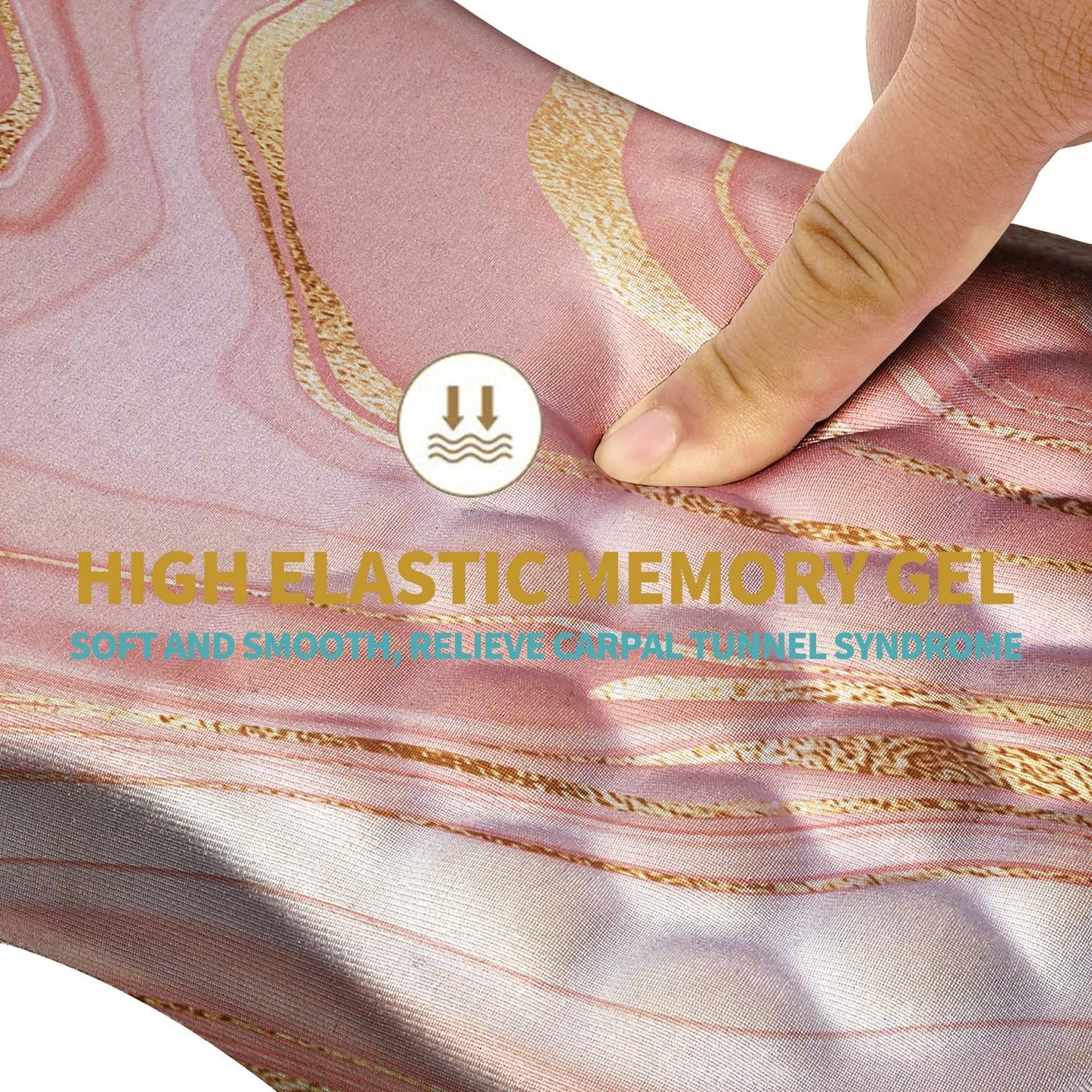 Hokafenle Ergonomic Mouse Pad Wrist Support with Massage Design, Wrist Rest Pain Relief Mousepad with Memory Foam&Non-Slip PU Base, Mouse Pads for Wireless Mouse & Desk (12x8 inch,Black)