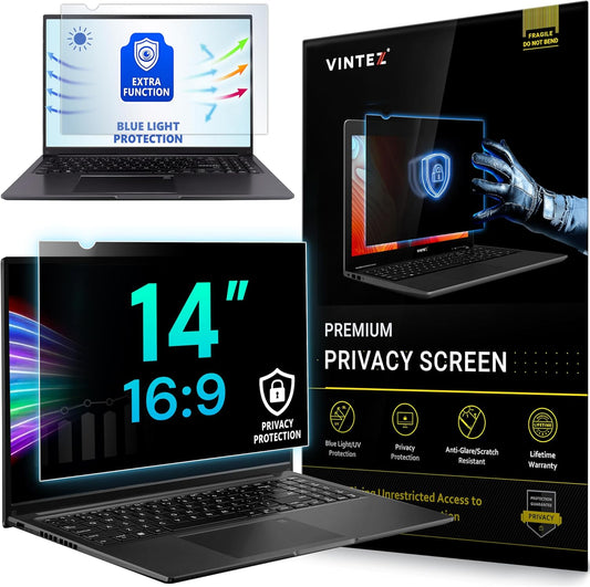 VINTEZ 31.5 Inch 16:0.9 Privacy Screen for Computer Monitor and Laptop - Anti Glare Protector Film Blue Light Filter Eye Protection - Computer Screen Privacy Shield, [1 Pack] - Colors A