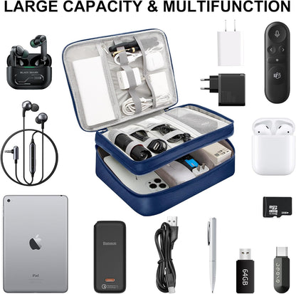 CILLA Electronics Organizer Travel, Travel Cord Organizer Case, Compact Electronics Accessories Bag for Cable, Cord, Charger, Phone
