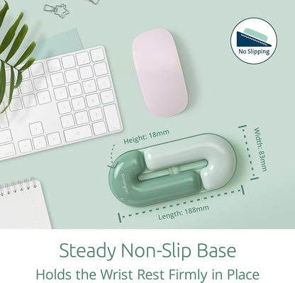 Kensington Mouse Wrist Rest Gel Support Cushion for Mice & Trackballs, Duo Gel Ergonomic Mouse Wrist Support for Pain Relief, Comfortable Non-Skid, Loop Green, 7.4" x 3.27" x 0.7" K62829WW
