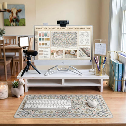 iCasso Desk Mat for Keyboard and Mouse, Large Mouse Pad, Desk Pad Mat, Anti-Slip Big Mousepad with Stitched Edges for Computer Desktop(Deep Green)