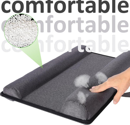 Extra Large Lap Laptop Desk - Full PU Material Mouse Pad Gaming Tray - Portable LapDesk with Phone Holder & Wrist Rest for Notebook, MacBook, Tablet, Bed, Sofa(Black, Fit Up 17.3-in Laptops)