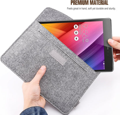 MoKo 9-11 Inch Felt Tablet Sleeve Bag Carrying Case Fits with New 11-inch iPad Air M2, New 11-inch iPad Pro M4, iPad 10th Gen 10.9, iPad 9/8/7th 10.2, iPad Air 5/4th 10.9, iPad 9.7 - Dark Gray