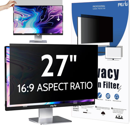 Peslv 15.6 Inch Laptop Privacy Screen Compatible With Lenovo Hp Dell Acer Asus Thinkpad Envy Xps, 16:9 Aspect Removable Anti Glare Blue Light Filter Protector, 15 In Computer Monitor Security Shield