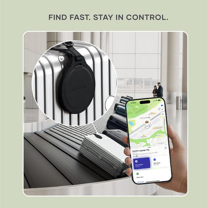 Satechi FindAll Smart Luggage Tag with Find My, TSA-Friendly, Airport Tracking, Left-Behind Alerts, Loud Audible Chime, Wireless Rechargeable, Works with iPhone, iPad, Mac – Desert Rose