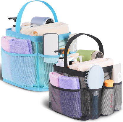 EUDELE Mesh Shower Caddy Portable for College Dorm Room Essentials, Shower Caddy Dorm with 8-Pocket Large Capacity for Beach, Swimming, Gym, Travel essentials
