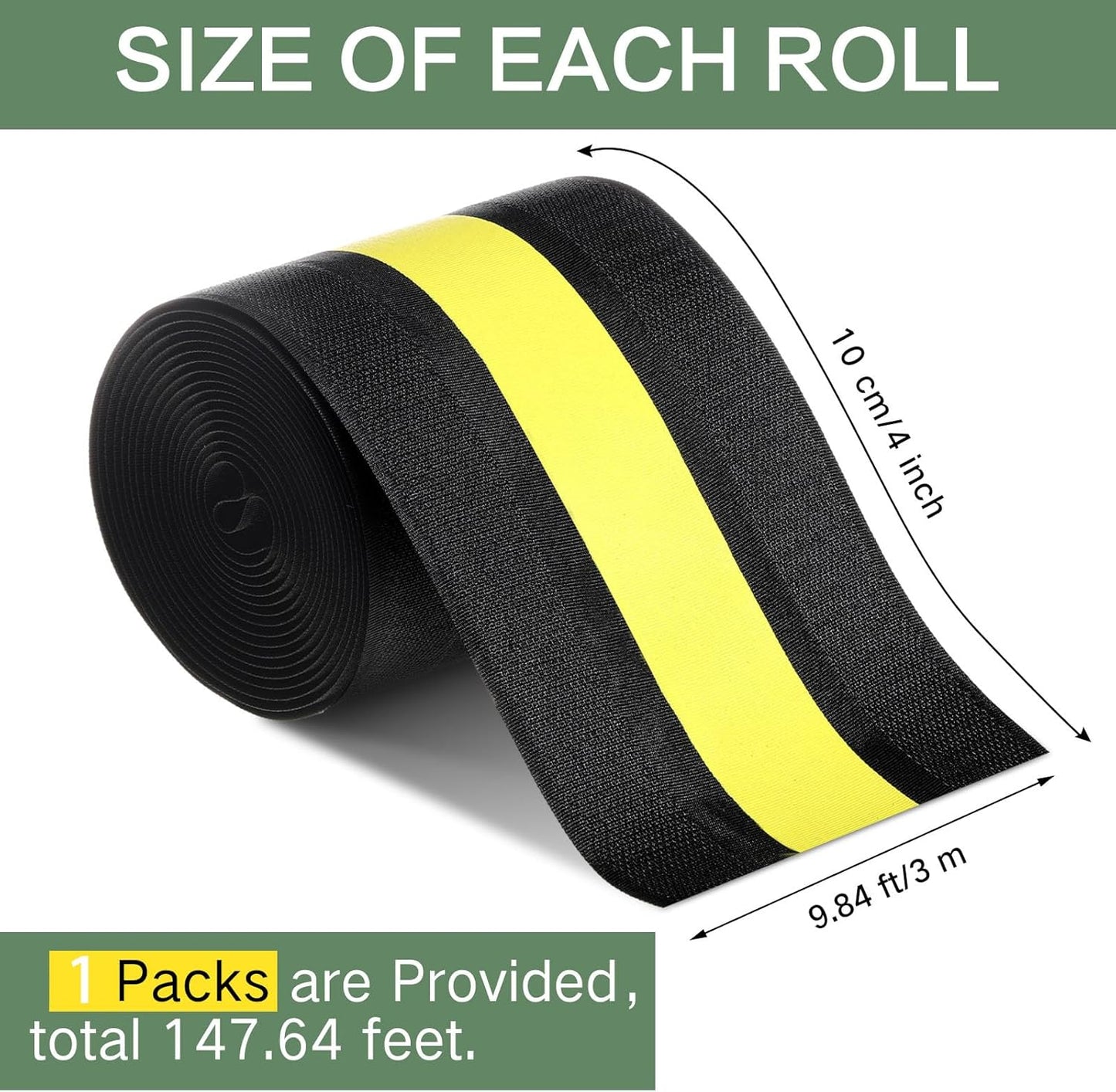 WILLBOND Carpet Cord Cover Cable Protector Floor Cover Cable Protector Management Only for Commercial Office Carpet(19.69 ft,Black)
