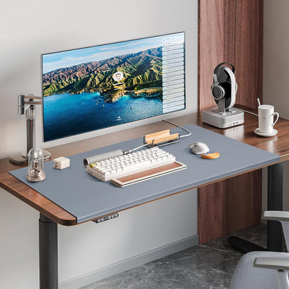 AKOZLIN 35.4"x 18.9" Soft PU Leather Surface Office Desk Mouse Mat Anti-Push Pad with Full Grip Fixation Lip Table Blotter Edge-Locked Protector