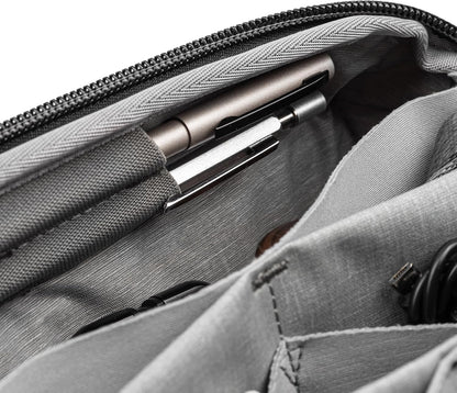 Peak Design Small Tech Pouch, Black, Electronics Organizer for Travel or Everyday Carry, Origami-Style Storage, Cable Pass-Through, Weatherproof Recycled Nylon, Gear Carry Bag for Men and Women