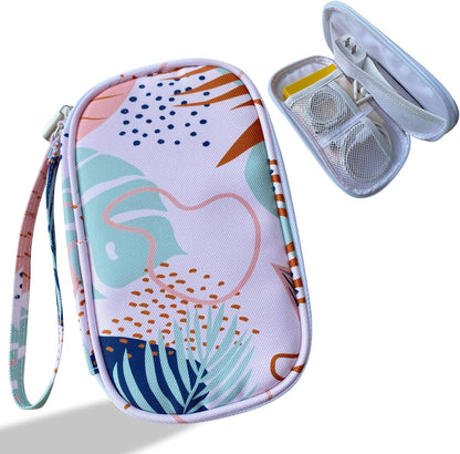 Electronics Organizer Travel Case, Cable Organizer Travel Essentials Tech Pouch,Suitable for Charger, Cable, Phone，Flash Drive,Bohemian leaves