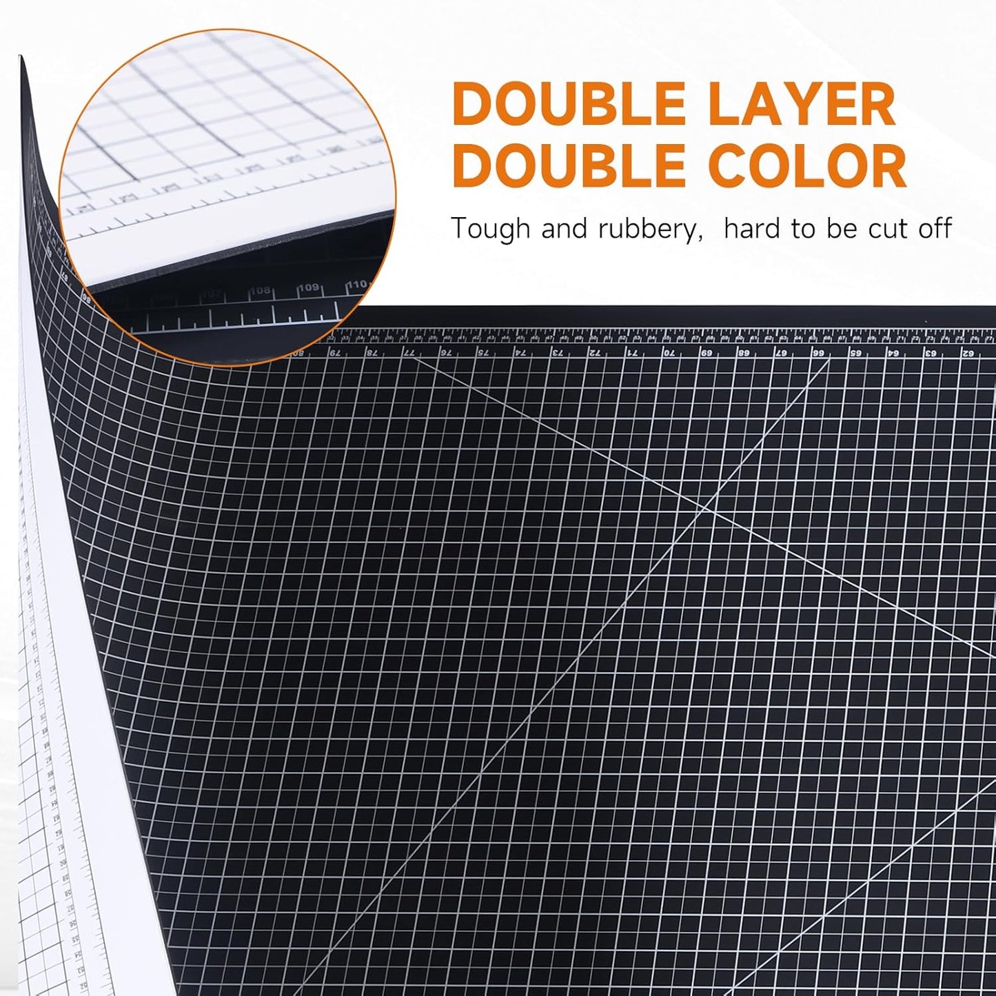NEWBRAUG 18'' × 24'' Perfect Self Healing Cutting Mat, Non-Slip Gridded Rotary Cutting Board, Necessary for Quilting, Sewing, Craft, Fabric & Scrapbooking(Green/Black)…