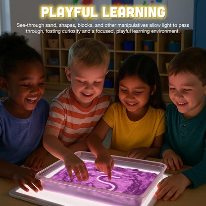 Constructive Playthings Ultra Bright LED Light Panel, Interactive LED Light for Art Supplies, Sensory Classroom Tools, Set of 1, Gray