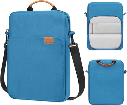 MoKo 13 Inch Tablet Sleeve Bag, Fits with 13 Inch New iPad Pro M5 & Air M4/M3, iPad Pro 12.9 M2&M1,Surface Laptop Go 12.4,Galaxy Tab S8+/S9+ 12.4,Handle Carrying Case with Shoulder Strap,Black &Gray