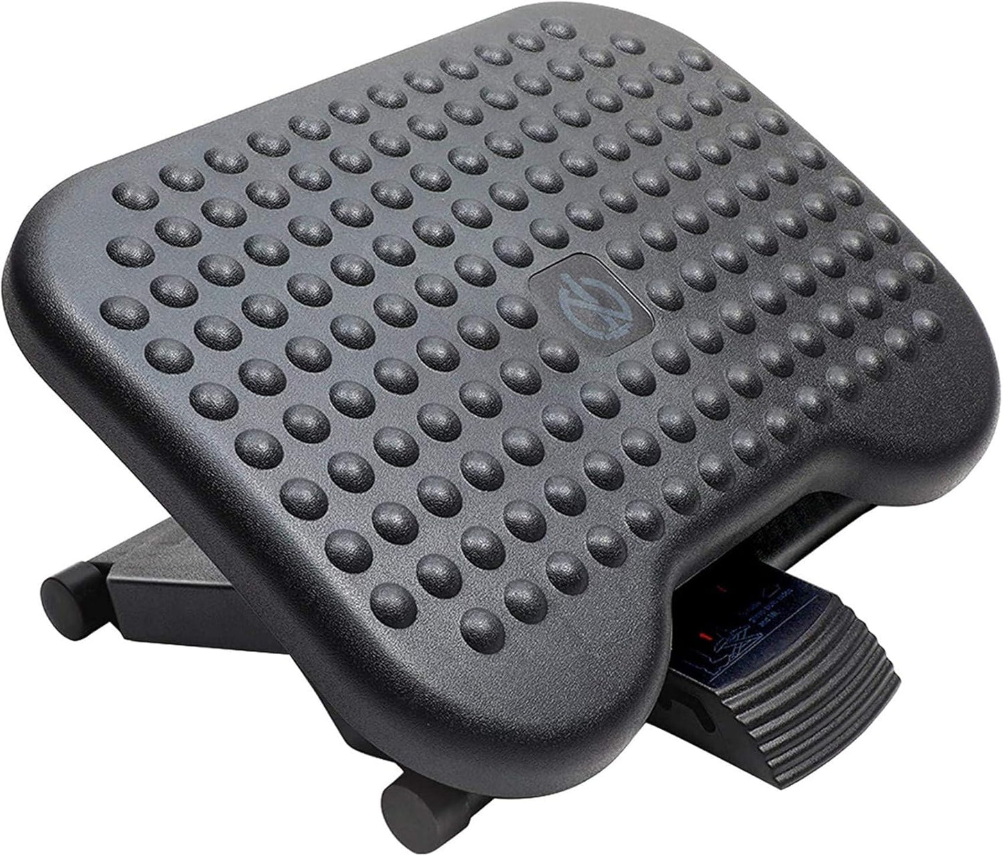HUANUO Adjustable Desk Footrest, Foot Rest for Under Desk at Work with Massage, Adjustable Foot Stool with 3 Height Position & 30 Degree Tilt Angle Adjustment for Home, Office, Gray