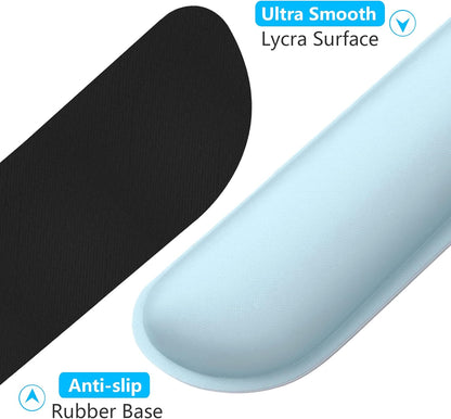 Dapesuom Enlarge Keyboard Wrist Rest, Memory Foam Keyboard Wrist Cushion for Computer Desk Mats Support, Pain Relief Ergonomic Mouse Pad Rests with Non-Slip Base for Gaming, Laptop, Radiant Orchid