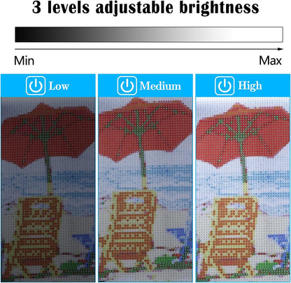 A3 LED Light Pad for Diamond Painting,Ratukall Diamond Art Light Board Kit,Adjustable Brightness Light Box for Tracing with Diamond Painting Accessories and Tools Includes Storage Case, Pens,Stand
