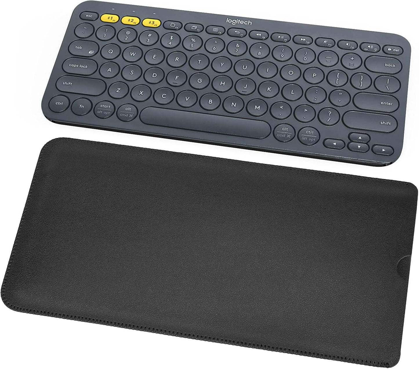 PU Leather Keyboard Sleeve Case for Logitech MX Keys Advanced/Mechanical Illuminated Performance Keyboard, Logitech MX Keys S Travel Bag-Black