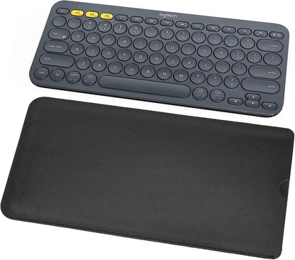 PU Leather Keyboard Sleeve Case for Logitech MX Keys Advanced/Mechanical Illuminated Performance Keyboard, Logitech MX Keys S Travel Bag-Black