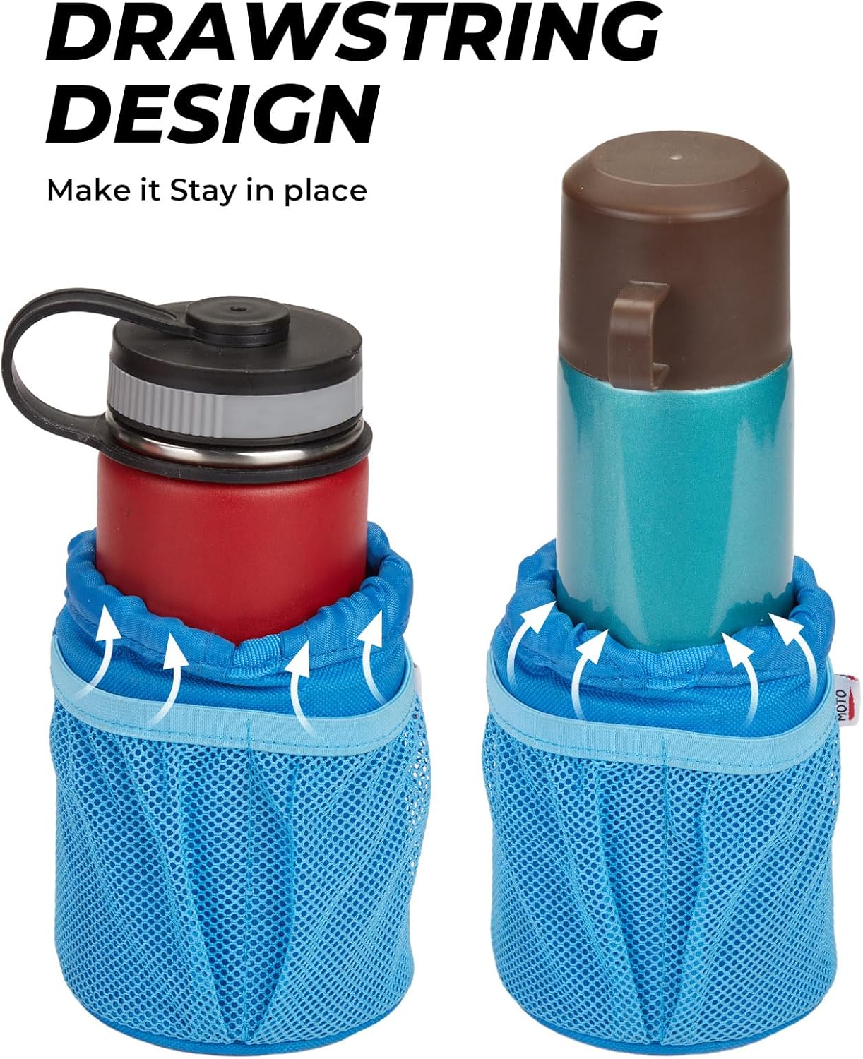 KEMIMOTO Motorcycle Cup Holder, Oxford Fabric Motorcycle Drink Holder with 0.6"-1.5" Alligator Clamp, Universal Water Bottle Cup Accessories for Bike, ATV/UTV, Scooter, Boat, Walker