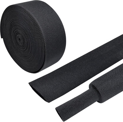 Braided Sleeving Heat Shrinkable Fabric 2:1 Ratio- Abrasion Protection Flexibility Wiring Harness Cable Sheath (3/8" ID, 16ft) - Colors B
