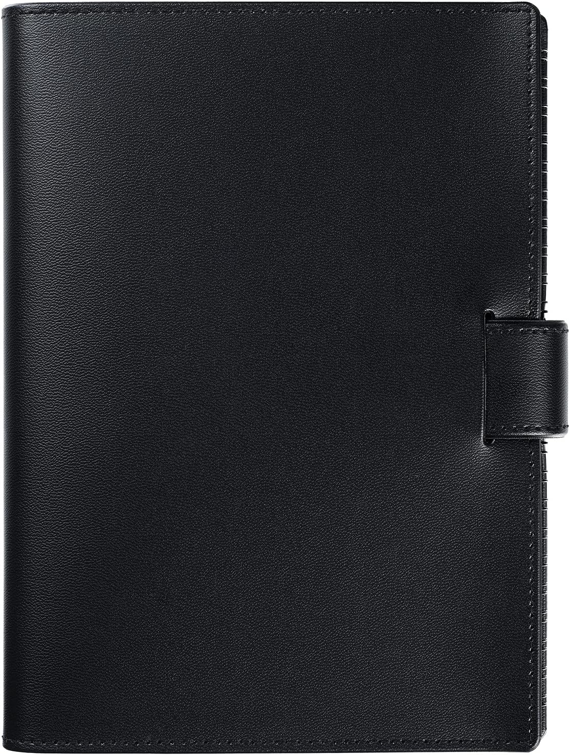 Maruman Mnemosyne Lined Notebook- Vertical A5, 5.83" x 8.27", 70 Sheets / 140 Pages, 7mm College Ruled With Center Line Journal, Perforated Pages & Wire-Bound to Lay Flat, Black, Made in Japan - Colors A