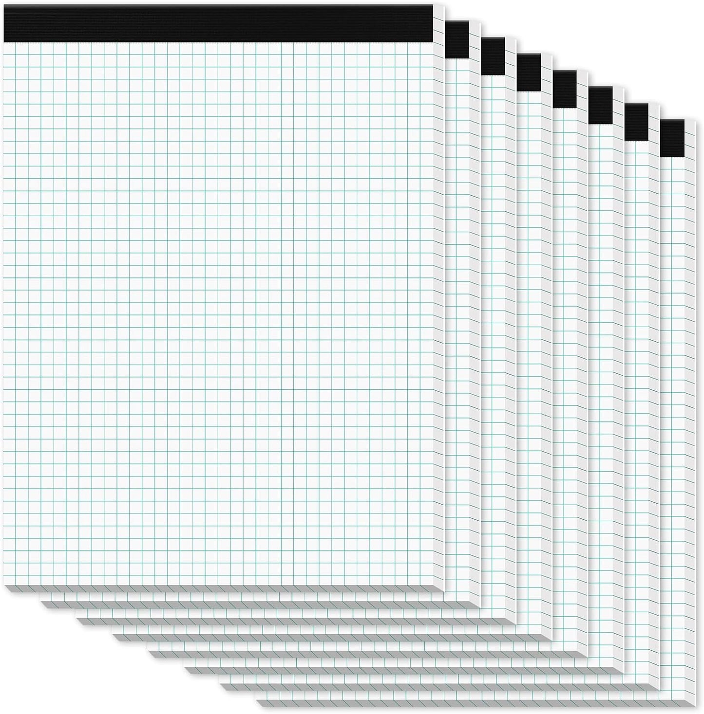 Zaviko Graph Paper Pad 8.5 x 11, 2 Pack, 4x4 Graph Ruled, Grid Paper Pad 8-1/2" x 11", Blueprint Quadrille Pad, Easy Tears Off, Grid Pad Notebook 8.5 x 11, White 70 GSM Graft Paper, 30 Sheets/Pad