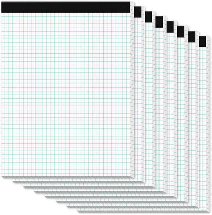 Zaviko Graph Paper Pad 8.5 x 11, 2 Pack, 4x4 Graph Ruled, Grid Paper Pad 8-1/2" x 11", Blueprint Quadrille Pad, Easy Tears Off, Grid Pad Notebook 8.5 x 11, White 70 GSM Graft Paper, 30 Sheets/Pad