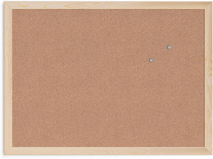 U Brands Cork Bulletin Board, 18" x 24" Inches, Light Birch Wood Frame (265U00-01)