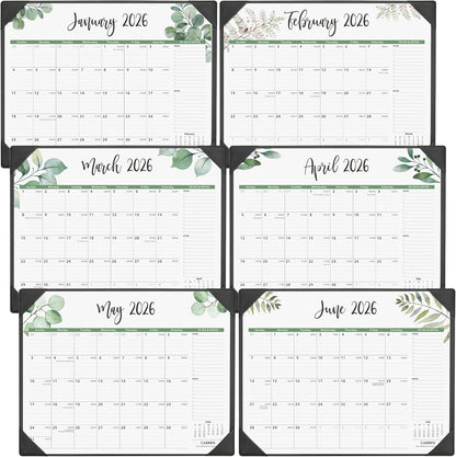 Large Desk Calendar 2026 with Desktop Mat, Cabbrix Desk Pad Calendar 22 x 17 Inch Covering January 2026 to June 2027, Desk Blotter Calendar 2026 for Home School and Office