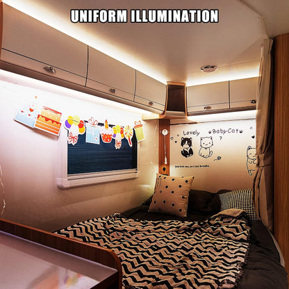 Tatazone 5V USB COB Led Strip Light with RF Remote, 4.92ft 6500K CRI93+ USB Powered COB Led Light Strip, Dimmable Indoor COB Led Light for Cabinet, TV, Camping, Monitor, Showcase, Motorhome