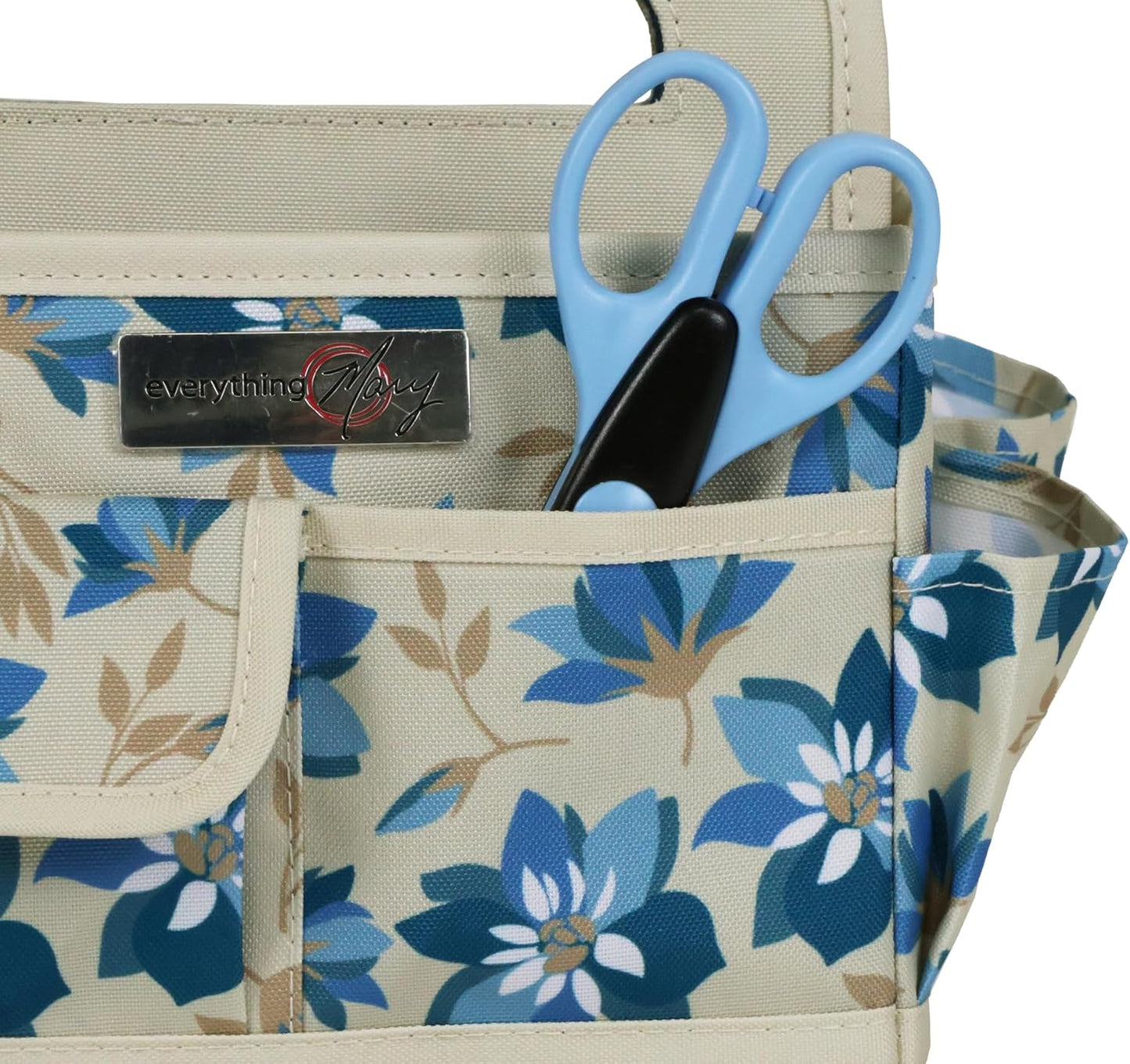 Everything Mary Craft Caddy, Tan Dot - Art Storage for Supplies & Crafts - Supply Organizers Tote for School Classroom, Office, and Home - Organization for Makeup & Nurses