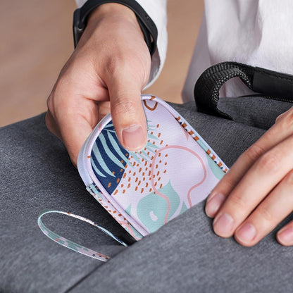 Electronics Organizer Travel Case, Cable Organizer Travel Essentials Tech Pouch,Suitable for Charger, Cable, Phone，Flash Drive,Bohemian leaves