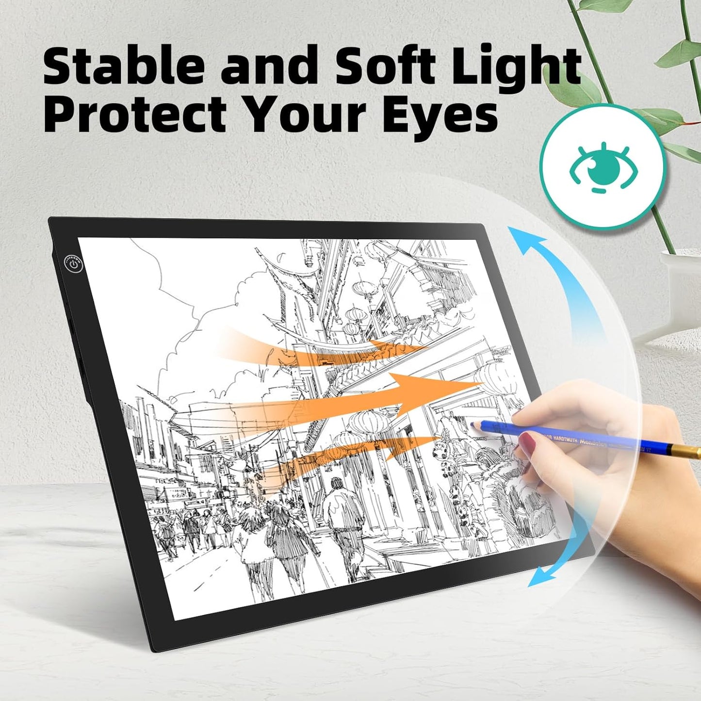 ME456 A4 LED Light Box 9x12 Inch Light Pad Only 5mm Ultra-Thin USB Power Light Table for Tracing, Tattoo Transferring, Drawing, Streaming, Sketching, Animation, Stenciling, Diamond Art Painting