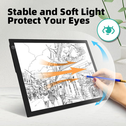 ME456 A4 LED Light Box 9x12 Inch Light Pad Only 5mm Ultra-Thin USB Power Light Table for Tracing, Tattoo Transferring, Drawing, Streaming, Sketching, Animation, Stenciling, Diamond Art Painting
