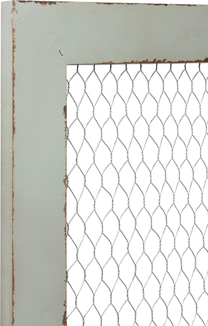 SOFE Farmhouse Memo Board Chicken Wire Frame, Black Large Bulletin Boards for Walls, Hanging Photo Display Board or Jewelry Organizer Wall Grid Panels, Decorative Vision Board for Desktop Office