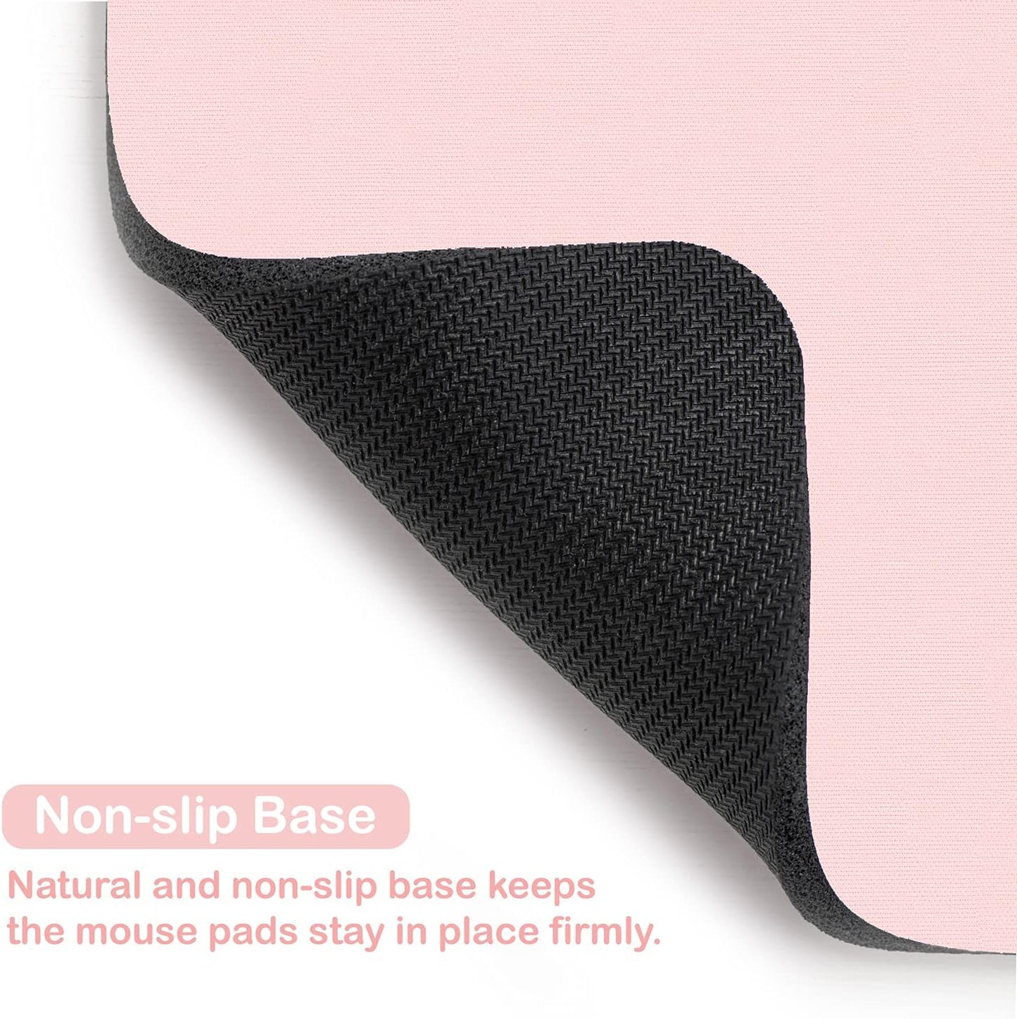 Audimi Small Mouse Pad 6 x 8 Inch, Mini Mouse Pad Thick for Laptop Wireless Mouse Home Office Travel, Portable & Washable (Black)