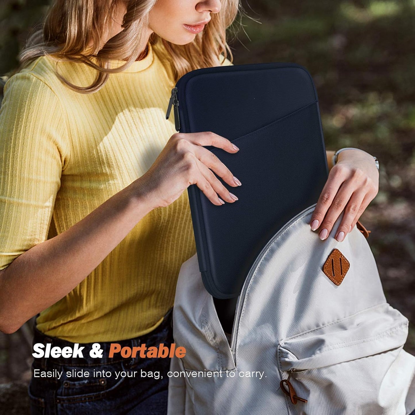 MoKo 9-11 Inch Tablet Sleeve Case, Fits New 11inch iPad Air M4/Pro M5, iPad A16 11", i-Pad 10/9/8/7th/Air 5/4th 10.9"/10.2", Tab S9/S8 11", Protective Bag Carrying Case with Pocket, Dark Gray