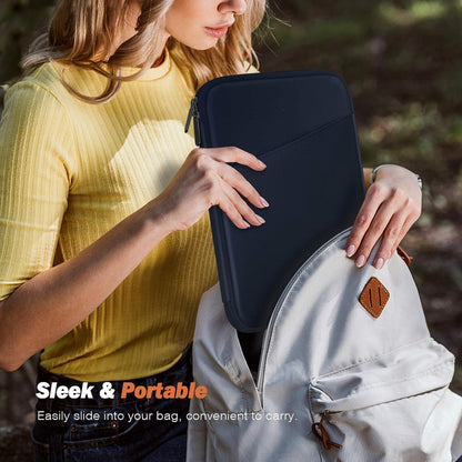 MoKo 9-11 Inch Tablet Sleeve Case, Fits New 11inch iPad Air M4/Pro M5, iPad A16 11", i-Pad 10/9/8/7th/Air 5/4th 10.9"/10.2", Tab S9/S8 11", Protective Bag Carrying Case with Pocket, Dark Gray