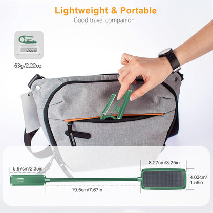 Gritin 9 LED Rechargeable Book Light for Reading in Bed - Eye Caring 3 Color Temperatures,Stepless Dimming Brightness,80 Hrs Runtime Small Lightweight Clip On Book Reading Light for Studying