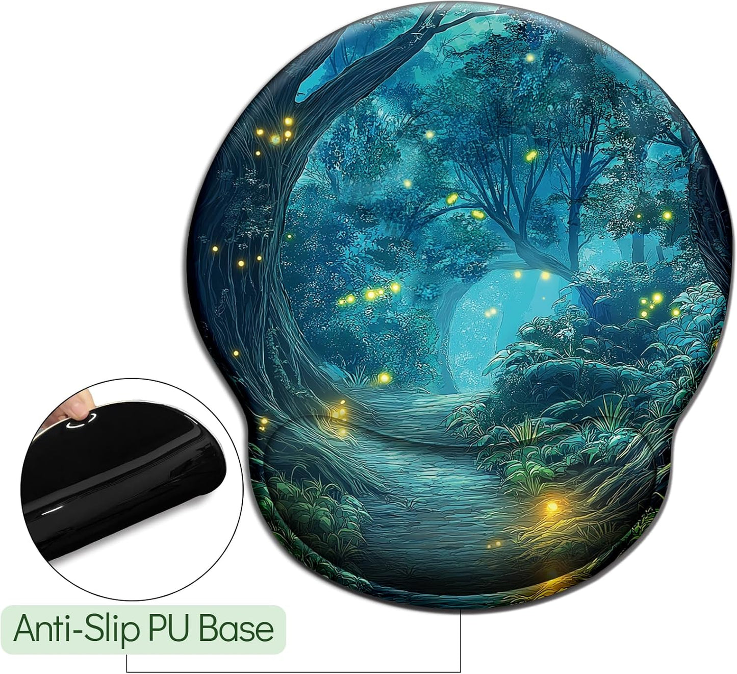 LIMKRIAN Cat Ergonomic Mouse Pad with Wrist Rest, Gaming Mouse Pad with Wrist Support, Funny Mouse Pads for Desk, Computer Mousepad with Non-Slip Pain Relief PU Base, Cute Office Desk Accessories