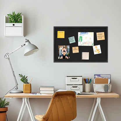 DAHAPYBOO Cork Board with Linen White,Bulletin Board 17"x12" Hanging Corkboards for Office Home School Message Board or Vision Board Decoration.