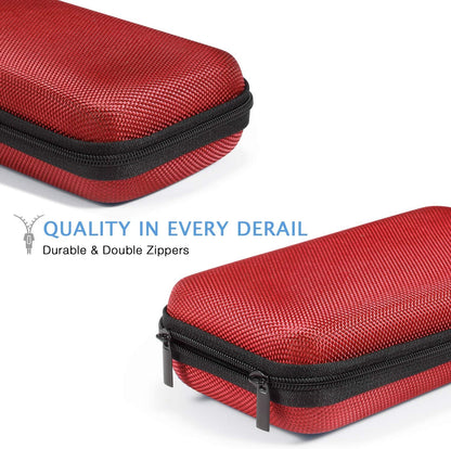Portable Protection Hard EVA Case for External Battery, Cell Phone, GPS, Hard Drive, USB/Charging Cable, Small Carrying Bag Mesh Inner Pocket, Zipper Enclosure, Universal Travel Pouch Bag