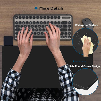 BONTEC Desk Extender Tray, 11.8"x5.9" Table Mount Arm Wrist Rest Shelf, 90°Foldable Elbow Support, Clamp on Computer Arm Rest for Desk, Office & Home Use, Durable & Easy to Install, Black Carbon Fiber