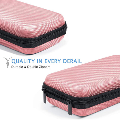 Portable Protection Hard EVA Case for External Battery, Cell Phone, GPS, Hard Drive, USB/Charging Cable, Small Carrying Bag Mesh Inner Pocket, Zipper Enclosure, Universal Travel Pouch Bag