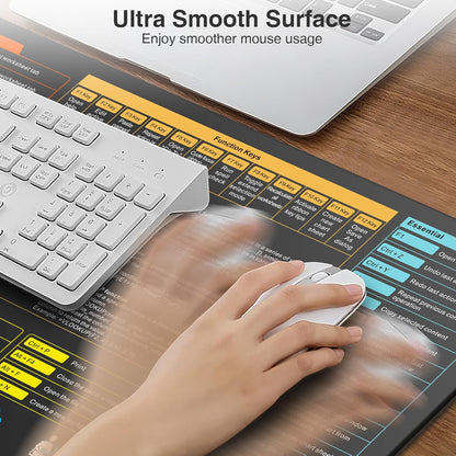 Wireless Charging Mouse Pad with Foldable Phone Holder, 31.5"x15.8" Large Desk Mat for Laptop/Keyboard, Waterproof Ultra-Smooth Surface, Non-Slip Base, Black