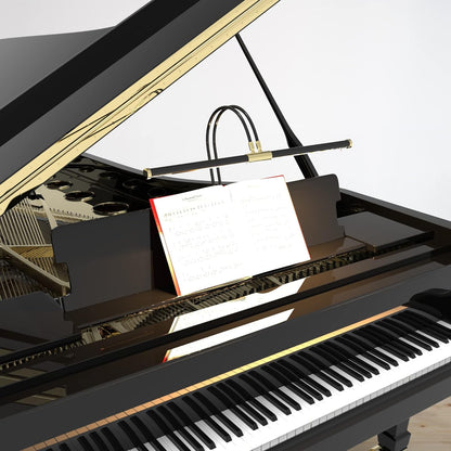 Cocoweb 22" LED Grand Piano Light in Antique Brass with Dimmer Clip