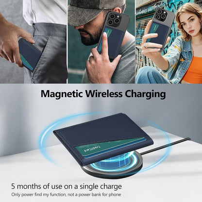 TopMade for Magsafe Wallet, Works with Apple Find My, Strongest Magnetic Wallet for iPhone 17/16/15/14/13/12 Series, Leather Magnetic Card Holder with Tracker, 7 Cards Holder, RFID Blocking, Black