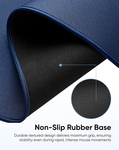 Reniteco Waterproof Large Gaming Mouse Pad with Durable Stitched Edges, Non-Slip Rubber Base, Grainy Jacquard Mouse Mat Desk Pad for Home Office Gaming, 31.5''x11.8''x0.12'', Matte Beige